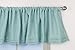 Aiking Home Semi-Sheer Faux Linen Pleated Valance 56 by 14 Inches, Aqua