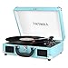 it.innovative technology Victrola Vintage 3-Speed Bluetooth Suitcase Turntable with Speakers, Turquoise (Renewed)thumb 3