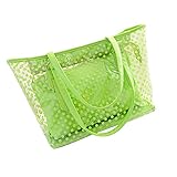 Froomer Lady Clear Large Multi-Color Jelly Plastic Work Tote Shoulder Handbag