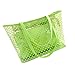 Lady Clear Large Multi-Color Jelly Plastic Work Tote Shoulder Handbag