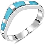 Shop LC Santa Fe Style Turquoise Ring for Women 925