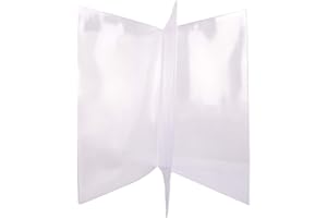 Risch Double-Sided All Clear Vinyl Menu Cover | Three-Sided 6 View Folding Menu Booklet | Slip in Side-Loading Cover | Wipeable, Reusable | 8.5” x 11” | Pack of 24