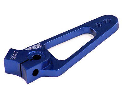 Integy RC Model Hop-ups C23566BLUE Billet Machined Servo Horn 24T for Hitec Servo (r=28, 32mm Holes)