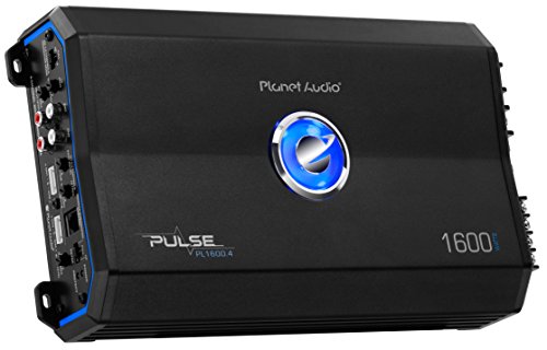 Planet Audio PL1600.4 Pulse 1600 Watt, 4 Channel, 2 to 8 Ohm Stable, Class A/B, Full Range, Bridgeable, MOSFET Car Amplifier, Remote Subwoofer Control