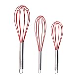 Silicone Whisk Set of 3 - Silicone Whisks for