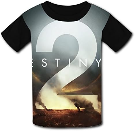 ICENOG Destiny 2 Kids Printing Short Sleeve T Shirt Tee For Girls (Black) M