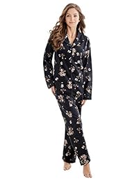 Tony & Candice pijama de franela de manga larga 100% algodón para mujer