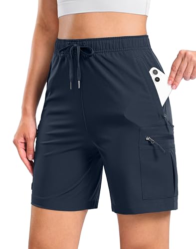 SANTINY Women's Hiking Cargo Shorts