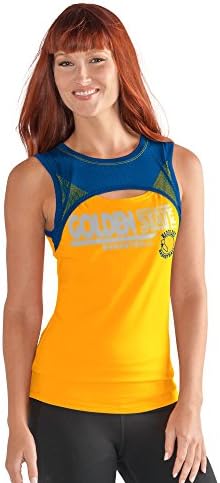 GIII For Her NBA Golden State Warriors Women's Power Up! Tank Top, Medium, Gold