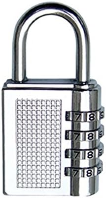 Stainless Steel 4-Digit Safe PIN Hand Bag Shaped Combination Padlock Lock (79 x 40 x 18 mm, Silver)