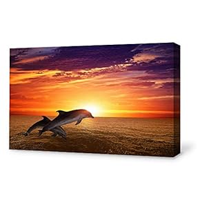 Canvas Wall Art for Living Room,Bedroom Home Artwork Paintings Charming Sunset Ready to Hang - 12x18 inches