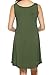 MOLERANI Women's Casual Swing Simple T-shirt Loose Dress, Small, Army Green