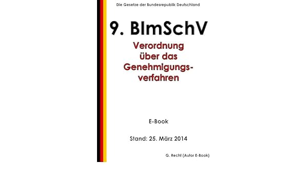 Amazoncom Neunte Verordnung Zur Durchführung Des Bundes -
