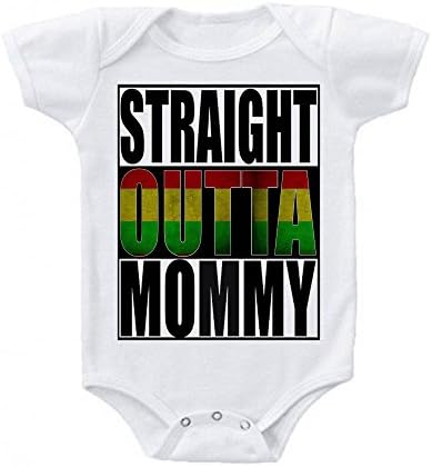 Baby Girl Boy Clothes Straight Outta Mommy Bodysuit Romper Jumpsuit Outfits (3-6 Months, Rasta)