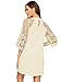 MakeMeChic Women's Casual Crewneck Half Sleeve Summer Chiffon Tunic Dress Brown XXL