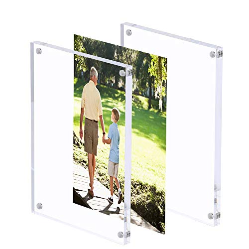 JUOIFIP Acrylic 8 X 10 Photo Frame Clear Floating Double Sided
