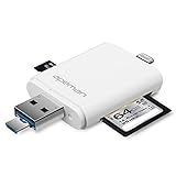 APEMAN 3 in 1 Card Reader for iPhone/iPad/MAC/PC/Android Device, Trail Camera Viewer for Micro SD &TF Card Reader Adapter with Lightning Connector, External Storage Memory Expansion for Samartphone