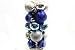 20 Holiday Time Mini Shatterproof Satin Shiny and Glitter Finish Bulb Christmas Ornaments (Blue & Silver)