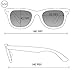Faux Wood Reflective Revo Color Lens Horn Rimmed Style Sunglasses,Light Wood Print / Mirror Blue