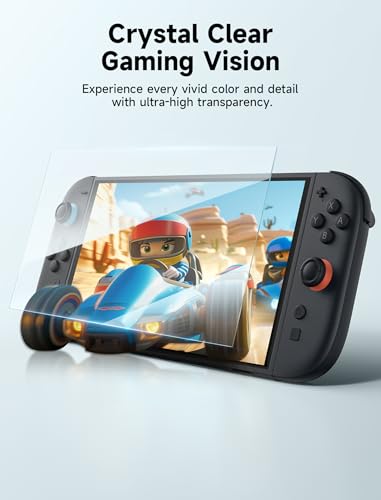 JSAUX 3er-Pack Schutz Glas für Nintendo Switch 2 (2025), Einfache Installation mit Montagerahmen, Ultra HD Displayschutzfolie mit 9H Härte, Kratzfest, Full-Screen Abdeckung, Schutz Zubehör thumbnail 2