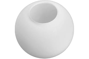 BOKT Frosted White Glass Globe Lamp Shade Replacement Milk Glass Ball Lampshade Cover Opal Sphere Shade for Pendant Light, 7.9” Diameter (White)
