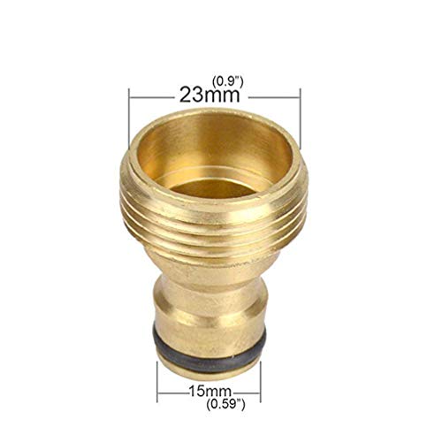 6 Pcs 3/4 Inch Hose Beak Quick Connect, Heavy Duty Water Hose Pipe Fitting Solid Brass Nozzle Connect for Plant Sprinkler Accessories Lawn Care