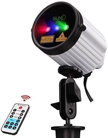 SUNY Christmas Outdoor Laser Lights with RGB Dynamic Star Dots Waterproof Lights Projector Timed Landscaping Garden Projector Decoration for Party House Wall Pool Bar Family Holiday Festival Event