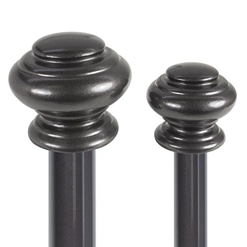 Decopolitan Urn Telescoping Double Drapery Rod Set, 72144", Bronze