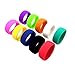 ThreeBulls 10 Pack Wedding Band Pack for Men Women Flexible Comfort Sport Love Ring Silicone Wedding Ring- Birthday or Anniversary Black red blue yellow pink sky blue white orange green purple Size 11