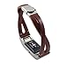 For Fitbit Charge 2 Bands, Gotd Replacement Leather Wristband Band Strap Bracelet For Fitbit Charge 2, Large Small (Brown)