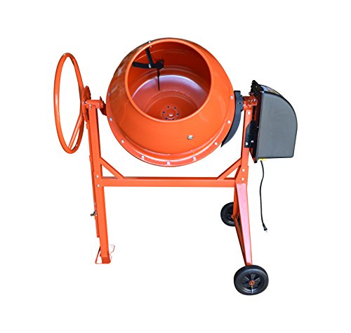 DBM IMPORTS 6 CU FT Electric Steel Stucco Concrete Cement Mixer 170L Construction Mortar Stone Mixing Machine 36RPM 2880r/min