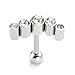 Jovivi 8pc Stainless Steel Leaf/Crescent/Feather/Heart Barbell Cartilage Tragus Helix Stud Earrings 16 Gauge 1/4