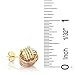 Gem Stone King 3 Tone White, Rose and Yellow 13mm Gold Plated Knot Earrings
