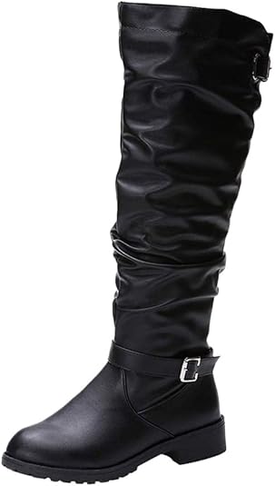 ladies flat calf length boots