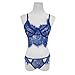 FAPIZI ♥ Lingerie ♥ Women Lingerie Lace Dress Babydoll Underwear Nightwear Sleepwear G-string (L, Blue)