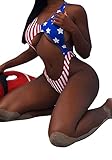Imily Bela Women's Bikini Patriotic American Flag Stars Stripes Swimsuit One-Pieces Swimwear