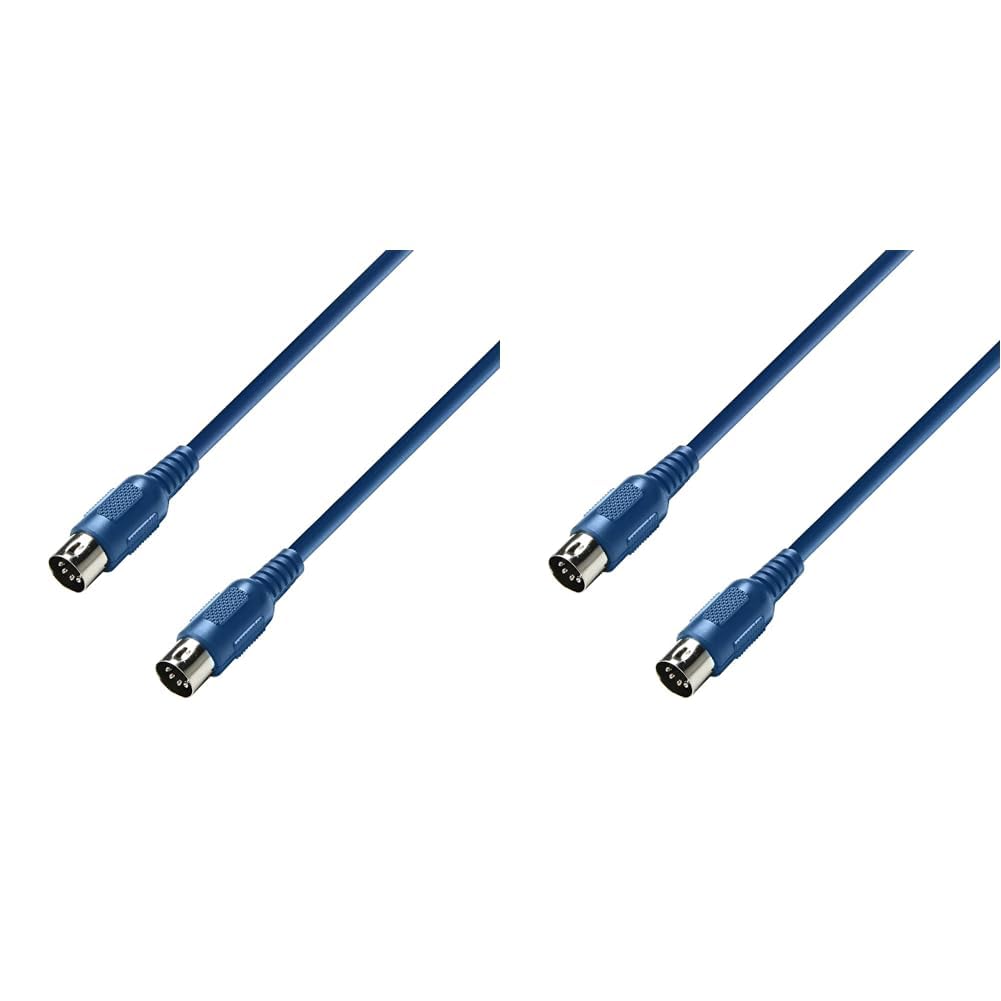 Adam Hall 3 Star Series 0.75m MIDI Cable - Blue (Pack of 2)
