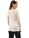 PattyBoutik Women's Crew Neck Lace Long Sleeve Top (Creamy White S)