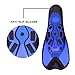 ouderstech Smart Short Blade Swim Fins for Training Swimming and Snorkeling (Blue, L)