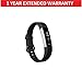 Fitbit Alta HR, Black, Small + 1 Year Extended Warranty Bundle
