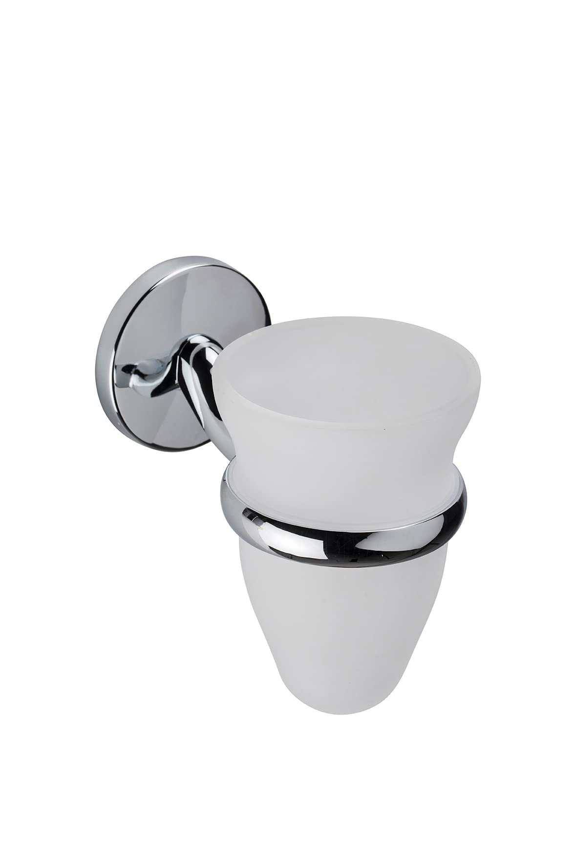 Croydex Hampstead Wall Mounted Tumbler & Holder with Zinc Alloy Construction, Chrome