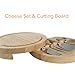 Gourmet 5 Pcs Travel Cheese Board Set with Charcuterie Board - Hard Cheese Knife, Shaver, Fork & Spreader - 8