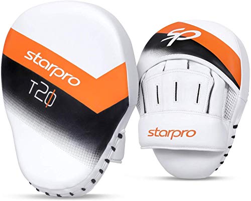 Starpro-Manoplaos-de-Boxeo-Almohadillas-de-Enfoque-Curvado-Muay-Thai-Kick-Boxing-Almohadillas-de-Entrenamiento-de-Boxeo-Artes-Marciales-Guantes-de-Gancho-y-jab-Paos-de-Boxeo-Piel-sinttica-Resistente