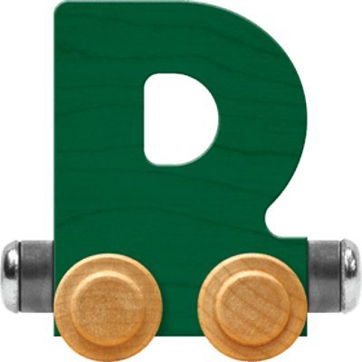 Maple Landmark NameTrains Bright Letter Car D - Made in USA (Green)