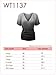 LL Womens V Neck Short Sleeve Wrap Front Ombre Deep Dye Dolman Top XXL AQUA
