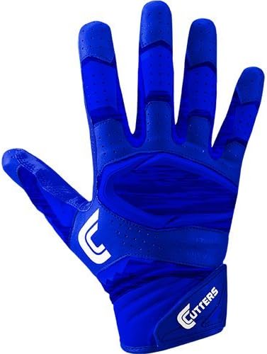 Cutters Gloves Youth Rev Pro 2.0 Phantom Camo Receiver Gloves, Royal, Small