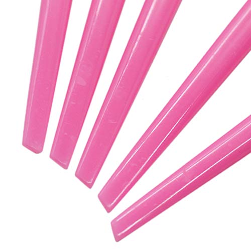 WEFOO 20PCS Plastic Handle Nail Art Tool Rubber Tipped Nail Cuticle Pusher and Nail Cleaner