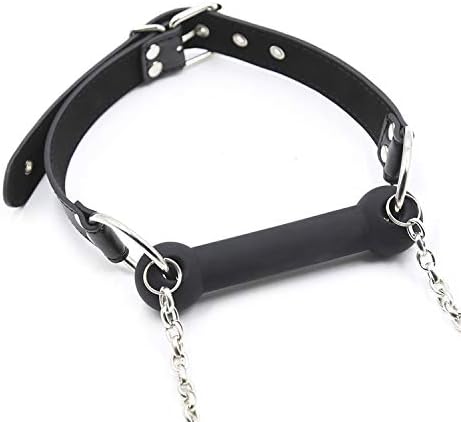 PU Mouth Ball Bońdáge sexy Punk Gothic Retro Fashion Stopper Restraint Dog Bone Bite Stopper Female Appliances Leather Mouth Plug Ball Silica Nozzle Stopper Flirting Couple Toy Oral Ball Leather pin