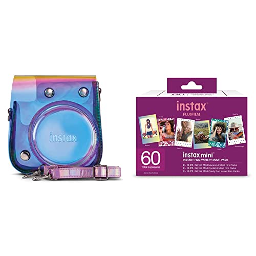 Fujifilm Instax Mini 11 Pink Iridescent Case & Instax Mini Variety Film