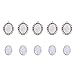 PH PandaHall Pendant Trays Set Wedding Bouquet Photo Charms Antique Silver Memory Charm Pendant Bezels Cabochon Blanks Settings 30x40mm Oval Glass Cabochon for Jewelry Making Wedding Graduation 5Sets